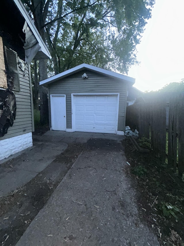 1615 Dyson St, Muskegon, MI 49442 - detached garage featuring driveway