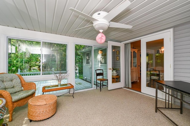 50983 Kiawah Trl, Mattawan, MI 49071 - sunroom with ceiling fan