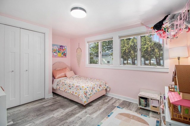 3265 Elmwood Beach Rd, Middleville, MI 49333 - bedroom featuring a closet and wood finished floors