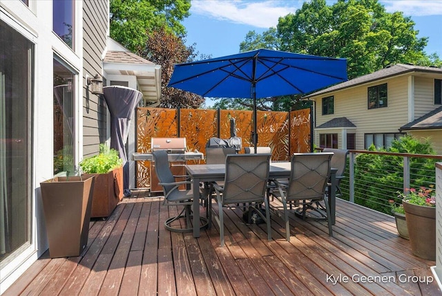 46 Counts Cove Ct, Holland, MI 49424 - deck with outdoor dining area and area for grilling