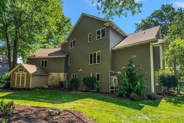 46 Counts Cove Ct, Holland, MI 49424 - back of property featuring a storage shed and a yard