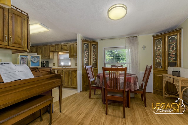 1163 Maple Leaf Ln NW, Walker, MI 49534 - dining room featuring light wood-type flooring and a textured ceiling