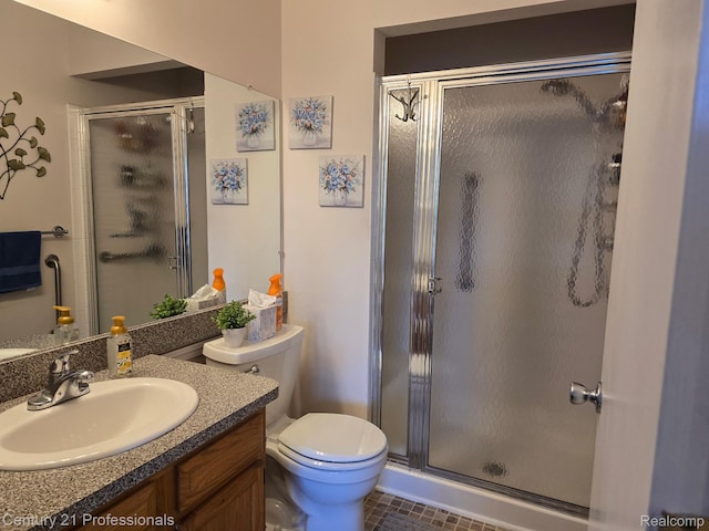 37329 Amhurst Dr Unit 23, Westland, MI 48185 - full bathroom featuring vanity, a shower stall, and tile patterned flooring
