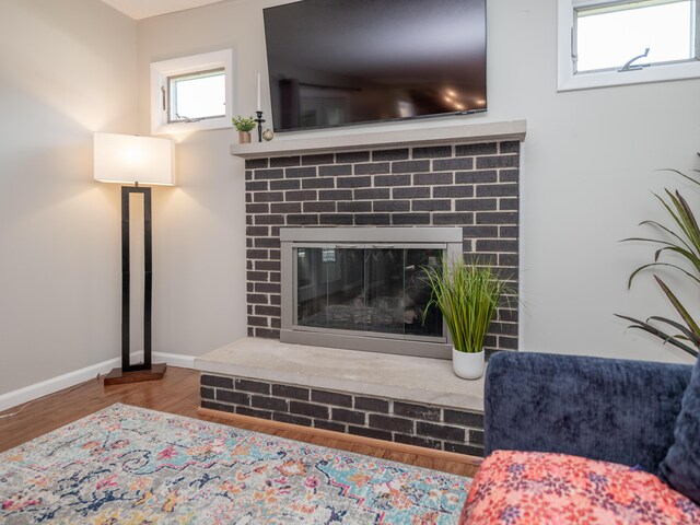 1627 Whitby Ave, Portage, MI 49024 - detailed view of a fireplace and wood finished floors