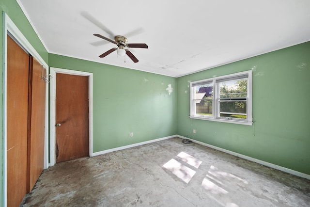 8020 Greenes Dr, Jackson, MI 49201 - unfurnished bedroom with a closet and a ceiling fan
