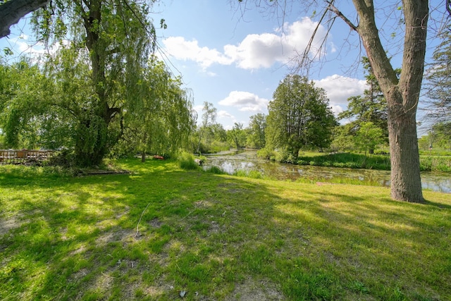 8020 Greenes Dr, Jackson, MI 49201 - view of green lawn featuring a water view