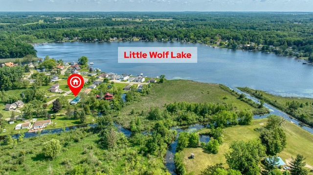 8020 Greenes Dr, Jackson, MI 49201 - aerial view of property's location with a heavily wooded area and a large body of water