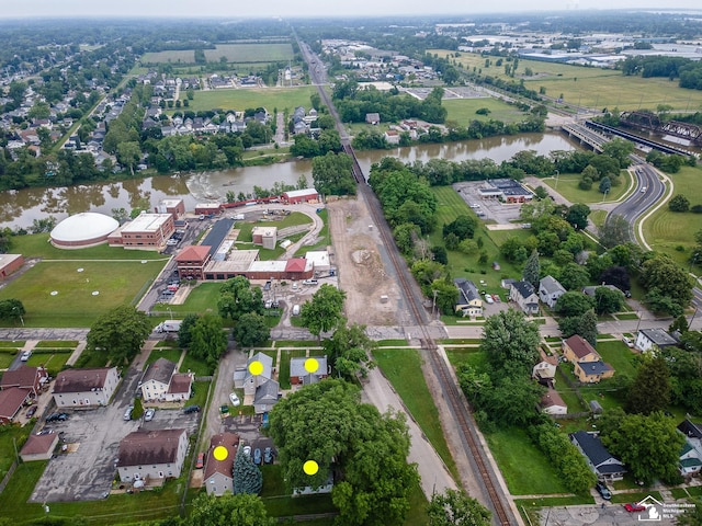 926 E Front St, Monroe, MI 48161 - aerial overview of property's location with a nearby body of water