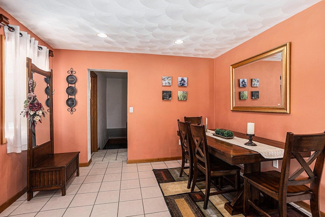 1109 Goguac St W, Battle Creek, MI 49015 - dining space with light tile patterned floors and recessed lighting