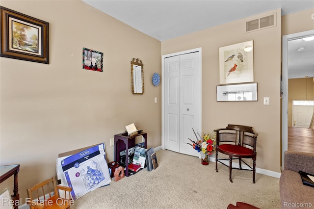 22145 W Village Dr, Dearborn, MI 48124 - sitting room with carpet flooring and baseboards