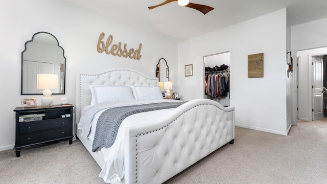 3850 Diuble Rd, Ann Arbor, MI 48103 - carpeted bedroom with a spacious closet, a closet, and ceiling fan