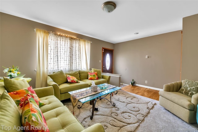 12876 Martin Rd, Warren, MI 48088 - living area with baseboards and wood finished floors