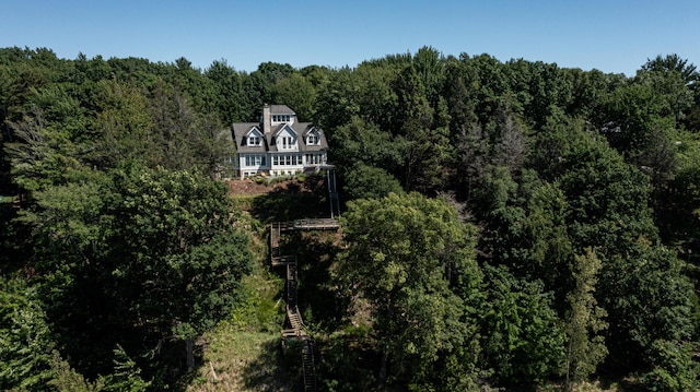 4569 N Ridge Rd, Mears, MI 49436 - aerial view of property and surrounding area featuring a forest