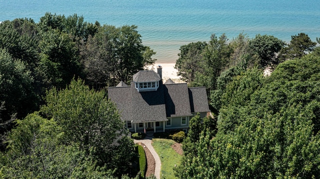 4569 N Ridge Rd, Mears, MI 49436 - aerial view of property and surrounding area featuring a nearby body of water