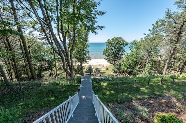 4569 N Ridge Rd, Mears, MI 49436 - view of property's community featuring view of water and beach