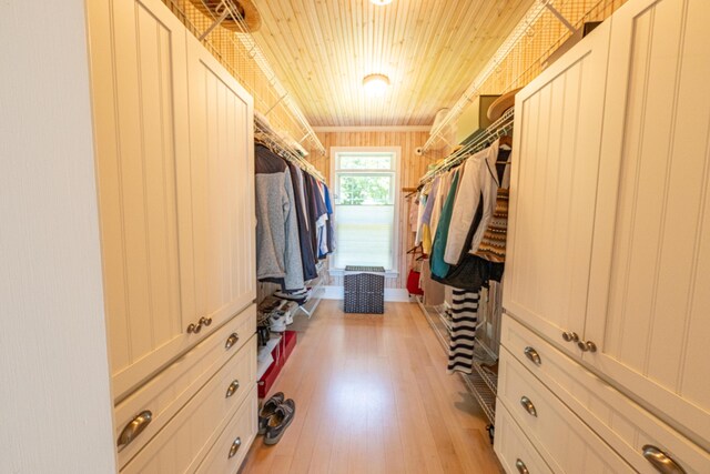 4569 N Ridge Rd, Mears, MI 49436 - spacious closet featuring light wood-style flooring