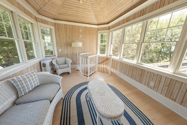4569 N Ridge Rd, Mears, MI 49436 - sunroom / solarium featuring plenty of natural light and vaulted ceiling