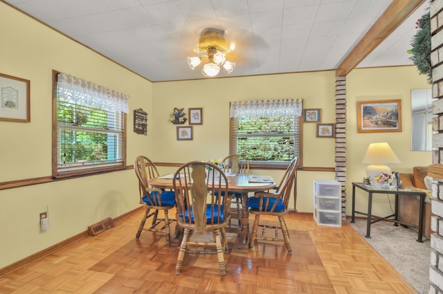 3914 135th Ave, Hersey, MI 49639 - dining area featuring baseboards