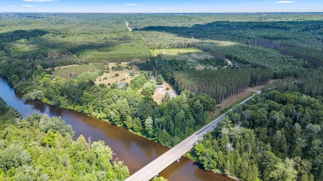 3914 135th Ave, Hersey, MI 49639 - aerial view of property's location with a heavily wooded area and a nearby body of water