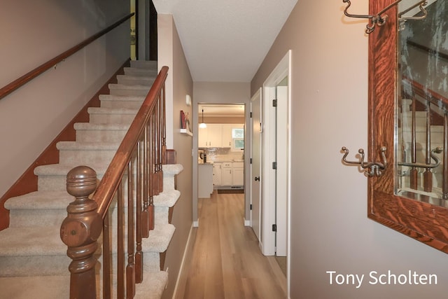8179 Mellowwood Dr, Jenison, MI 49428 - staircase with wood finished floors