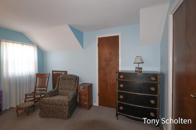 8179 Mellowwood Dr, Jenison, MI 49428 - living area featuring carpet flooring and vaulted ceiling