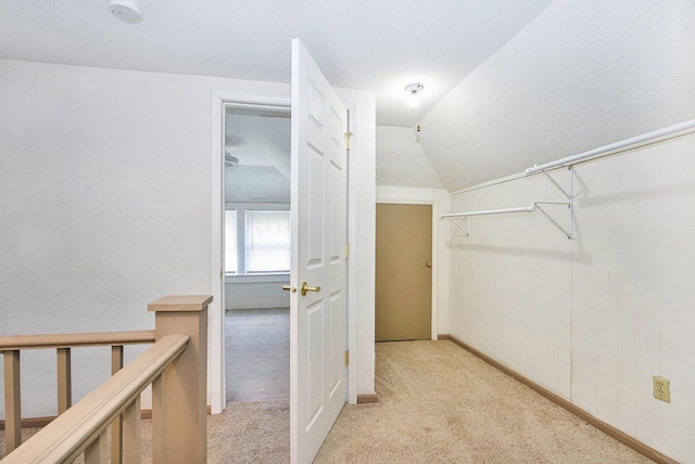 240 Stillwell Ave, Michigan Center, MI 49254 - walk in closet with light carpet and lofted ceiling