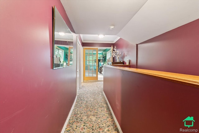 2340 Lakeview Dr, Brooklyn, MI 49230 - corridor featuring baseboards and ornamental molding