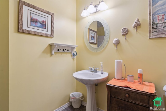 2340 Lakeview Dr, Brooklyn, MI 49230 - half bathroom with baseboards