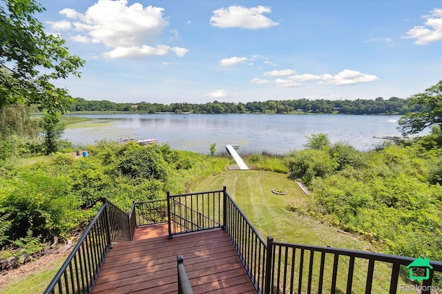 2340 Lakeview Dr, Brooklyn, MI 49230 - deck featuring a water view