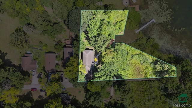 2340 Lakeview Dr, Brooklyn, MI 49230 - aerial view of property and surrounding area with property parcel outlined