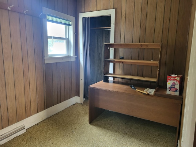 233 2nd Ave, Manistee, MI 49660 - office featuring wooden walls and carpet flooring