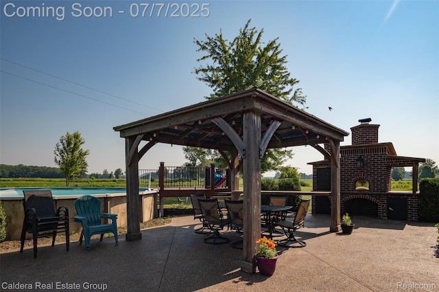 15946 Tubspring Rd, Allenton, MI 48002 - view of patio with a gazebo and an outdoor pool