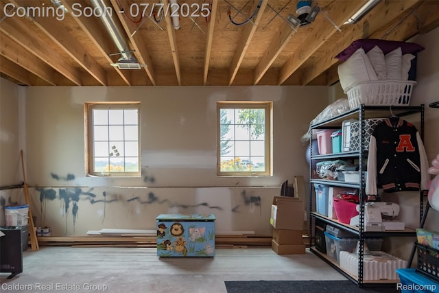 15946 Tubspring Rd, Allenton, MI 48002 - miscellaneous room featuring unfinished concrete flooring