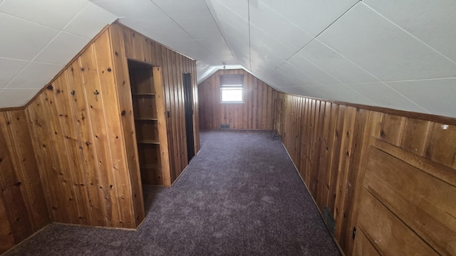 19969 Poinciana, Redford, MI 48240 - bonus room with wood walls, vaulted ceiling, and carpet