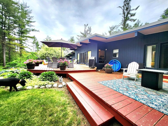 241 Dale St, Grayling, MI 49738 - view of wooden deck