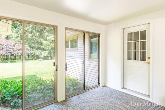 7131 Windcrest St SE, Grand Rapids, MI 49546 - entryway with carpet and healthy amount of natural light