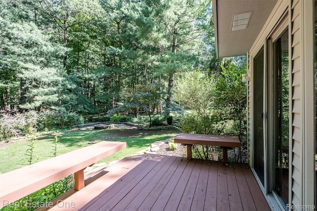 4079 Cumberland Ct, Commerce Twp, MI 48390 - wooden deck featuring a yard