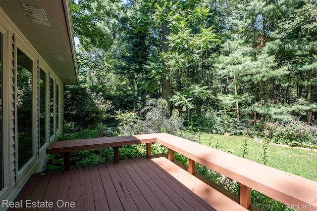 4079 Cumberland Ct, Commerce Twp, MI 48390 - wooden terrace with a lawn