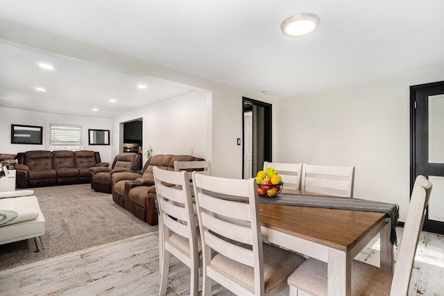 2559 Miner Ave, Muskegon, MI 49441 - dining space with light wood-style flooring and recessed lighting