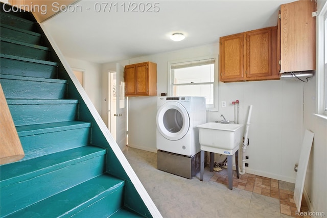 420 Wellsboro St, Walled Lake, MI 48390 - laundry room with cabinet space and washer / dryer