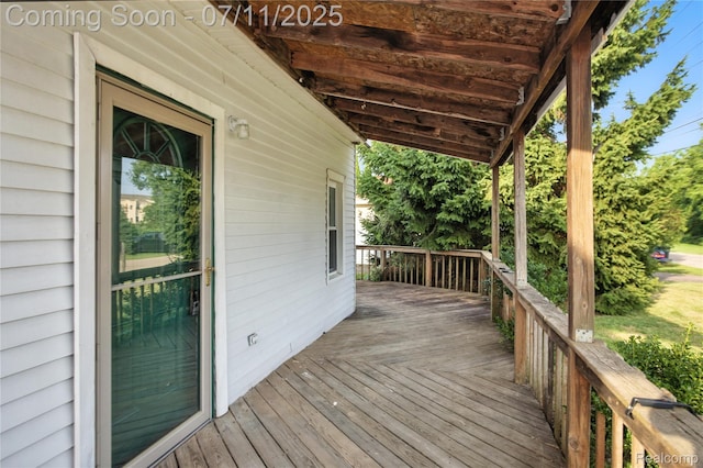 420 Wellsboro St, Walled Lake, MI 48390 - view of wooden terrace