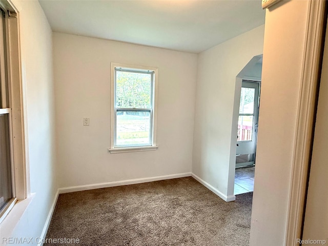 35209 Sheridan Ave, Westland, MI 48185 - carpeted empty room with plenty of natural light and arched walkways