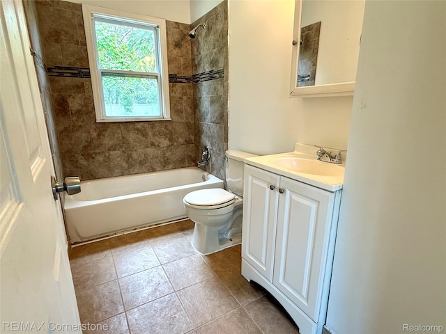 35209 Sheridan Ave, Westland, MI 48185 - bathroom featuring vanity, shower / bath combination, and tile patterned flooring