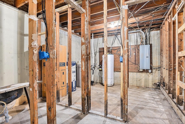 8257 S 2nd St, Michigan, MI 49071 - miscellaneous room with electric panel and water heater