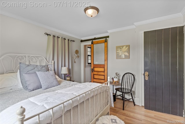 1300 N Livernois Rd, Rochester Hills, MI 48306 - bedroom with ornamental molding and light wood-type flooring