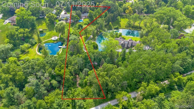 1300 N Livernois Rd, Rochester Hills, MI 48306 - aerial view of property and surrounding area featuring property parcel outlined