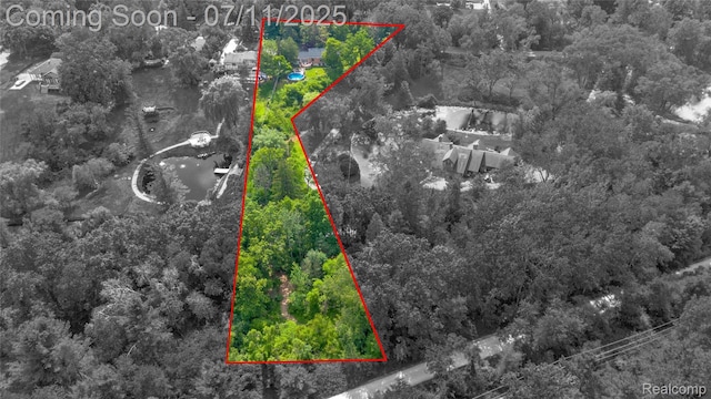 1300 N Livernois Rd, Rochester Hills, MI 48306 - aerial view of property's location with property parcel outlined