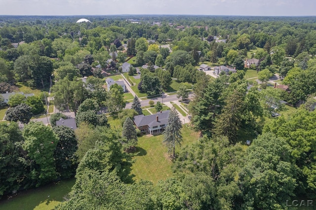 144 N Scott St, Adrian, MI 49221 - aerial view of property's location featuring a heavily wooded area