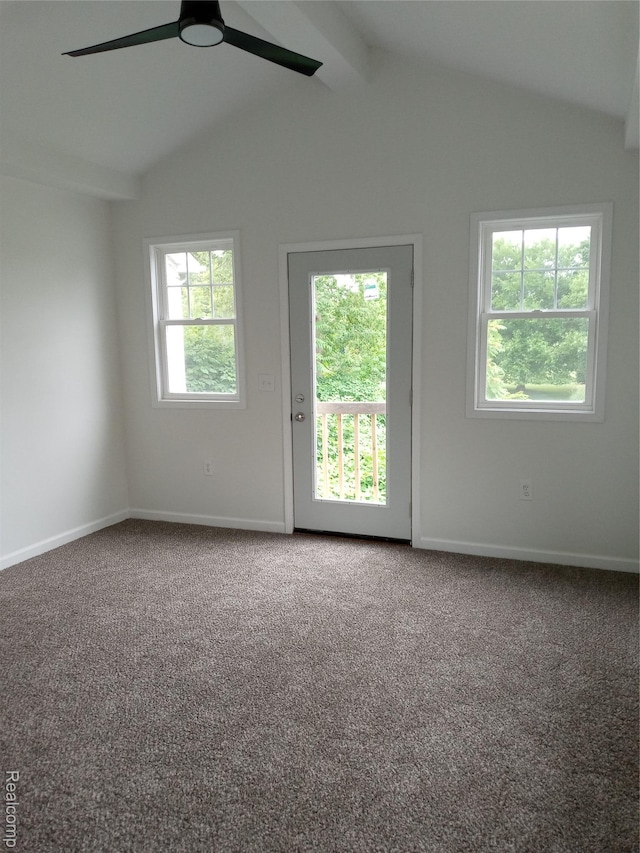 501 N Leroy St, Fenton, MI 48430 - carpeted empty room featuring a ceiling fan and baseboards