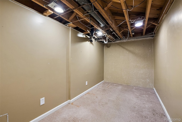 26250 Virginia Dr, Warren, MI 48091 - unfinished below grade area with carpet flooring